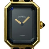 シャネル CHANEL プルミエール L H0001 ブラック ゴールドプレーテッド クオーツ レディース 腕時計