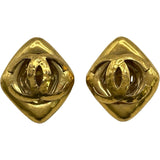 シャネル CHANEL ココマーク菱形イヤリング ゴールド メタル アクセサリー