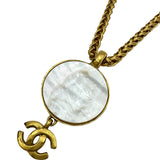 シャネル CHANEL ココマークラウンドパールネックレス ゴールド メタル/パール アクセサリー