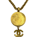 シャネル CHANEL ココマークラウンドパールネックレス ゴールド メタル/パール アクセサリー