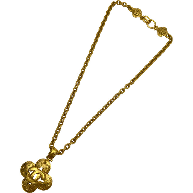 CHANEL シャネル クローバー ネックレス ゴールド シャネル CHANEL ココマーククローバーロングネックレス ゴールド