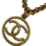 シャネル CHANEL ココマークサークルロングネックレス ゴールド メタル アクセサリー