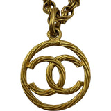 シャネル CHANEL ココマークサークルロングネックレス ゴールド メタル アクセサリー