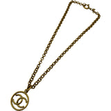 シャネル CHANEL ココマークサークルロングネックレス ゴールド メタル アクセサリー