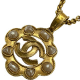 シャネル CHANEL ココマークパールロングネックレス ゴールド メタル/パール アクセサリー