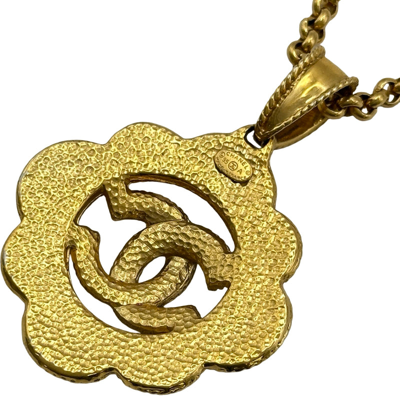 シャネル CHANEL ココマークパールロングネックレス ゴールド メタル