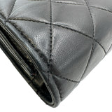 シャネル CHANEL マトラッセフルフラップチェーンショルダー 12番台 ブラック ゴールド金具 ラムスキン レディース ショルダーバッグ