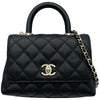 シャネル CHANEL ココハンドルXXS AS2215 ブラック ゴールド金具 キャビアスキン レディース ショルダーバッグ