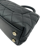 シャネル CHANEL ココハンドルXXS AS2215 ブラック ゴールド金具 キャビアスキン レディース ショルダーバッグ