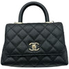 シャネル CHANEL ココハンドルXXS AS2215 ブラック ゴールド金具 キャビアスキン レディース ショルダーバッグ