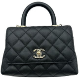 シャネル CHANEL ココハンドルXXS AS2215 ブラック ゴールド金具 キャビアスキン レディース ショルダーバッグ