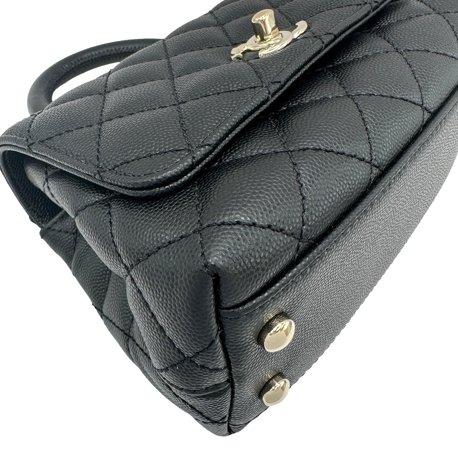 シャネル CHANEL ココハンドルXXS AS2215 ブラック ゴールド金具