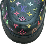 ルイ・ヴィトン LOUIS VUITTON ✖村上隆 トレイナーライン ローカットスニーカー 1AJQCS ブラック レザー メンズ スニーカー