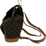 ルイ・ヴィトン LOUIS VUITTON モンスリMM M51136 ブラウン モノグラム・キャンバス レディース リュック・デイパック