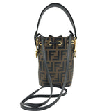 フェンディ FENDI モントレゾール 8BS010 ブラウン レザー レディース ショルダーバッグ
