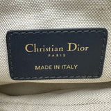 クリスチャン・ディオール Christian Dior サドルバッグ ミニ ネイビー オブリーク キャンバス レディース ハンドバッグ