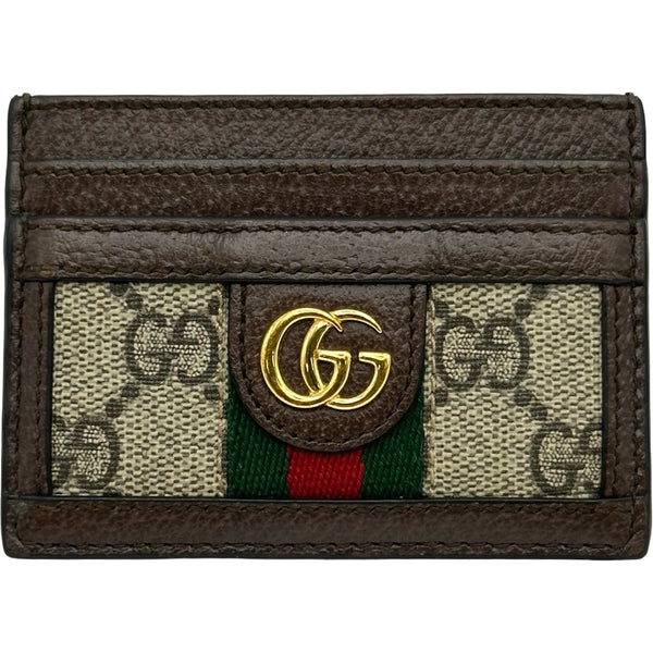 【美品】⠀GUCCI カードケース オフィディアGG ブラウン グッチ グッチ GUCCI オフディアカードケース 523159 ブラウン GGスプリーム