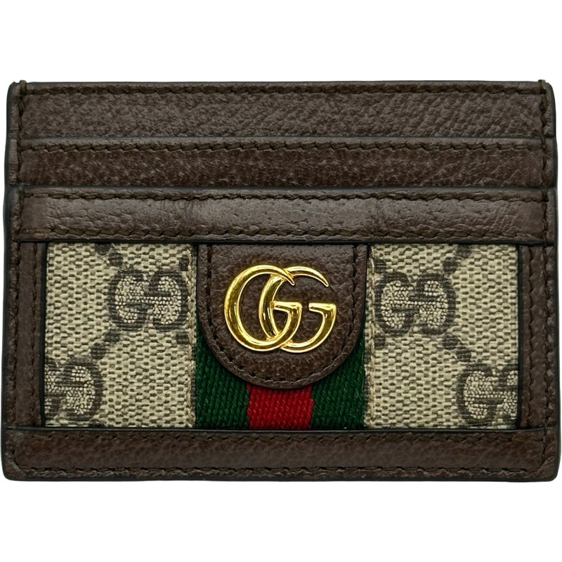 グッチ GUCCI オフディアカードケース 523159 ブラウン GGスプリーム