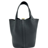 エルメス HERMES ピコタンロックPM W刻印 ブラック ゴールド金具 トリヨンクレマンス レディース ハンドバッグ
