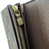 ルイ・ヴィトン LOUIS VUITTON ポルトフォイユ・トレゾール N61736 ブラウン ダミエ・キャンバス レディース 二つ折り財布