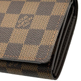 ルイ・ヴィトン LOUIS VUITTON ポルトフォイユ・トレゾール N61736 ブラウン ダミエ・キャンバス レディース 二つ折り財布