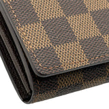 ルイ・ヴィトン LOUIS VUITTON ポルトフォイユ・トレゾール N61736 ブラウン ダミエ・キャンバス レディース 二つ折り財布