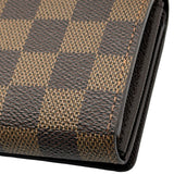 ルイ・ヴィトン LOUIS VUITTON ポルトフォイユ・トレゾール N61736 ブラウン ダミエ・キャンバス レディース 二つ折り財布