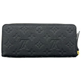 ルイ・ヴィトン LOUIS VUITTON ポルトフォイユ・クレマンス M60171 ブラック モノグラム・アンプラント メンズ 長財布