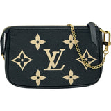 ルイ・ヴィトン LOUIS VUITTON ミニ・ポシェット・アクセソワール M80732 ノワール/ベージュ モノグラム・アンプラント レディース ショルダーバッグ