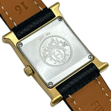 エルメス HERMES Hウォッチ RS1.201 ホワイト ゴールドメッキ/ステンレススチール クオーツ レディース 腕時計