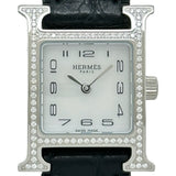 エルメス HERMES Hウォッチ ミニ HH1.131 ホワイトシェル ステンレススチール クオーツ レディース 腕時計