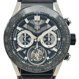 タグ・ホイヤー TAG HEUER カレラキャリバーホイヤー02T クロノグラフトゥールビヨン CAR5A8Y.FC6377 グレー チタン/セラミック(PVD加工) 自動巻き メンズ 腕時計