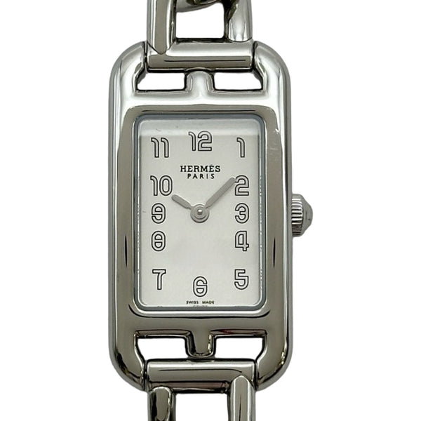 【入手困難】HERMES 純正 SS 時計ブレス メンズ レディース エルメス HERMES ナンタケット NA2.110 シルバー ステンレススチール