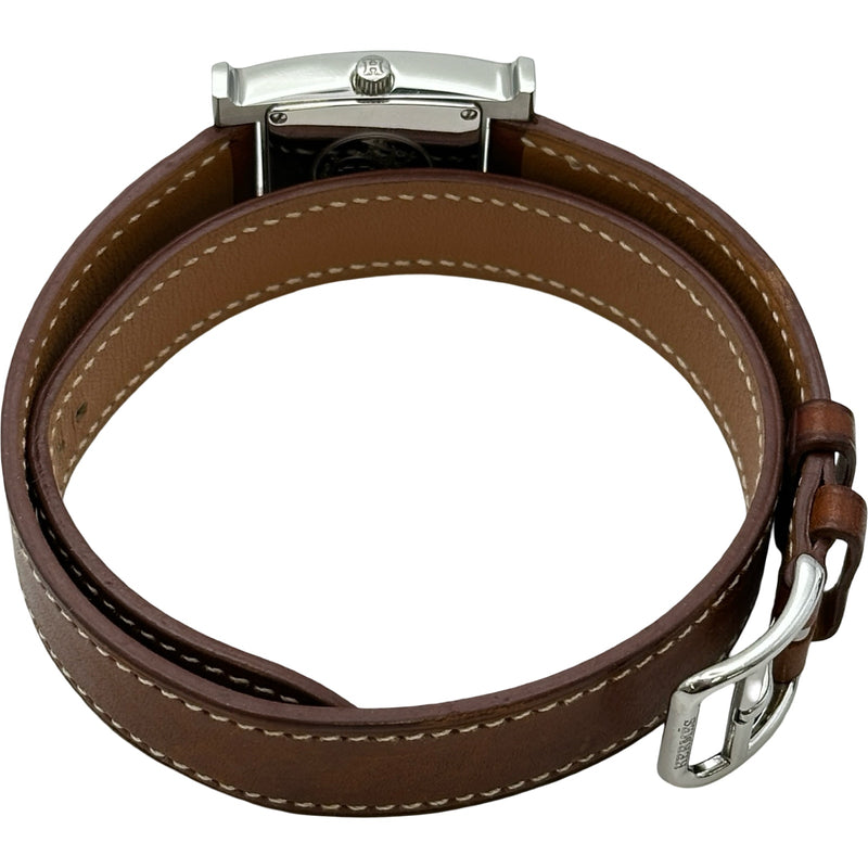 エルメス HERMES Hウォッチ ドゥブルトゥール HH1.210 シルバー