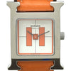 エルメス HERMES Hウォッチ 2001年銀座限定モデル HH1.210.832/GOR オレンジ/ホワイト ステンレススチール クオーツ レディース 腕時計