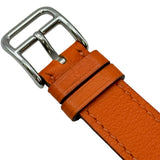 エルメス HERMES Hウォッチ 2001年銀座限定モデル HH1.210.832/GOR オレンジ/ホワイト ステンレススチール クオーツ レディース 腕時計