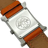 エルメス HERMES Hウォッチ 2001年銀座限定モデル HH1.210.832/GOR オレンジ/ホワイト ステンレススチール クオーツ レディース 腕時計