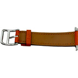 エルメス HERMES Hウォッチ 2001年銀座限定モデル HH1.210.832/GOR オレンジ/ホワイト ステンレススチール クオーツ レディース 腕時計