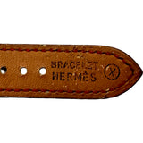 エルメス HERMES メドール ME1.201 ホワイト 金メッキ/ステンレススチール クオーツ レディース 腕時計