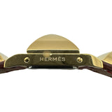 エルメス HERMES メドール ME1.201 ホワイト 金メッキ/ステンレススチール クオーツ レディース 腕時計