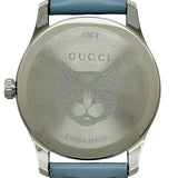 グッチ GUCCI Gタイムレス キャット 126.4/YA1264124 ブルーシェル ステンレススチール クオーツ レディース 腕時計