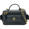 シャネル CHANEL マトラッセ トップハンドル ヴァニティ AP3017 ブラック ゴールド金具 キャビアスキン レディース ショルダーバッグ
