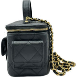 シャネル CHANEL マトラッセ トップハンドル ヴァニティ AP3017 ブラック ゴールド金具 キャビアスキン レディース ショルダーバッグ
