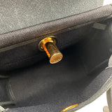 エルメス HERMES エールバッグジップ ミニ G刻印 ブラック ゴールド金具 トワル/ハンター レディース ショルダーバッグ