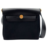 エルメス HERMES エールバッグジップ ミニ G刻印 ブラック ゴールド金具 トワル/ハンター レディース ショルダーバッグ