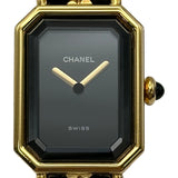 シャネル CHANEL プルミエール S H0001 ブラック ゴールドプレーテッド クオーツ レディース 腕時計
