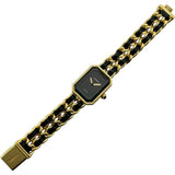 シャネル CHANEL プルミエール S H0001 ブラック メッキ クオーツ レディース 腕時計