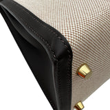エルメス HERMES ケリー28 外縫い K刻印 エクリュベージュ/モカ ゴールド金具 トワルアッシュ/スイフト レディース ショルダーバッグ