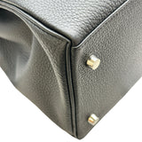 エルメス HERMES ケリー42 マキシ W刻印 ブラック シルバー金具 トゴ メンズ ショルダーバッグ