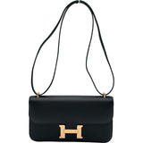 エルメス HERMES コンスタンスエラン ミロワール K刻印 ブラック ピンクゴールド金具 エプソン レディース ショルダーバッグ